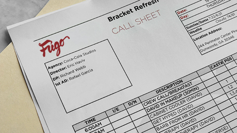 Planning multiple commercial shoots in one day.